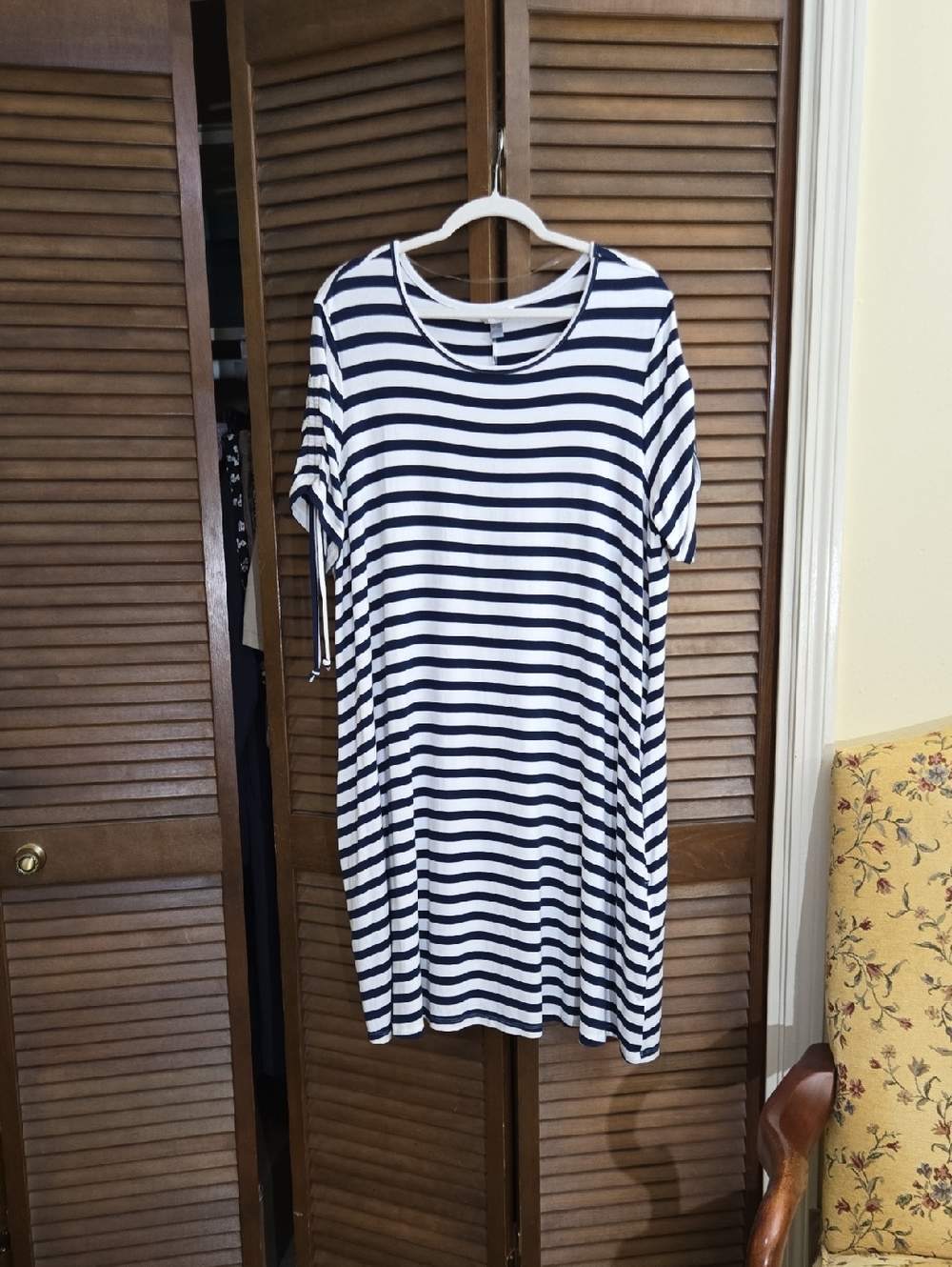 Terra & Sky Navy and White Striped Tee Dress